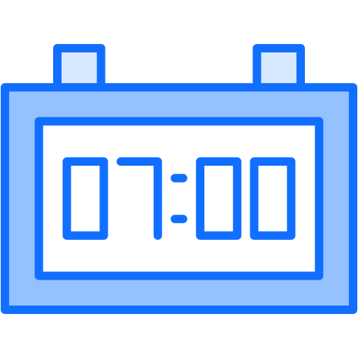 디지털 알람 시계 Generic Blue icon