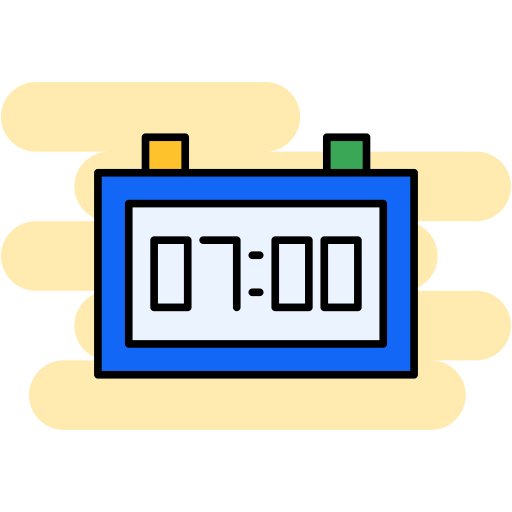 Digital alarm clock Generic Rounded Shapes icon