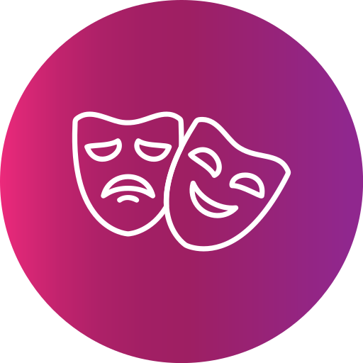 theater maskers Generic Flat Gradient icoon
