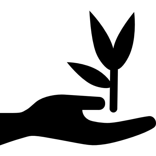 Рука и лист  иконка