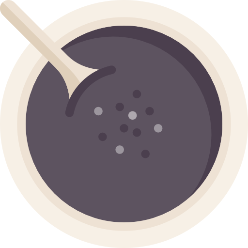 sopa de sésamo negro Special Flat icono