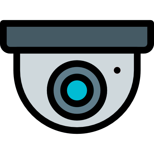 Überwachungskamera Pixel Perfect Lineal Color icon