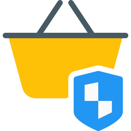 Secure shopping Pixel Perfect Flat icon