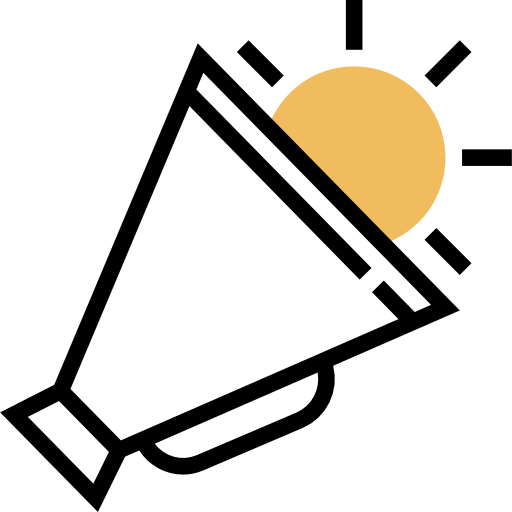 메가폰 Meticulous Yellow shadow icon