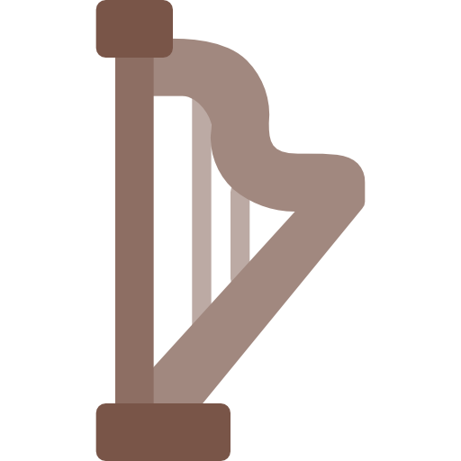 harpe Pixel Perfect Flat Icône