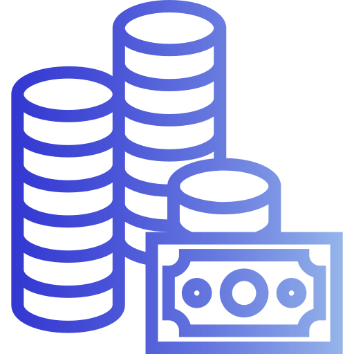 Символ доллара в черном овале Generic Gradient иконка