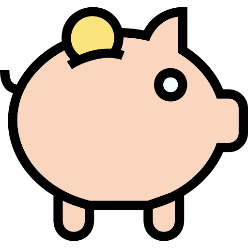 Piggy bank Generic Outline Color icon