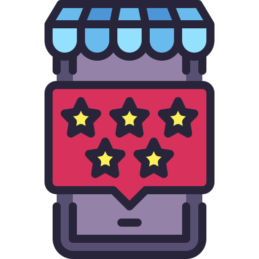 Rating Stars Generic Outline Color icon