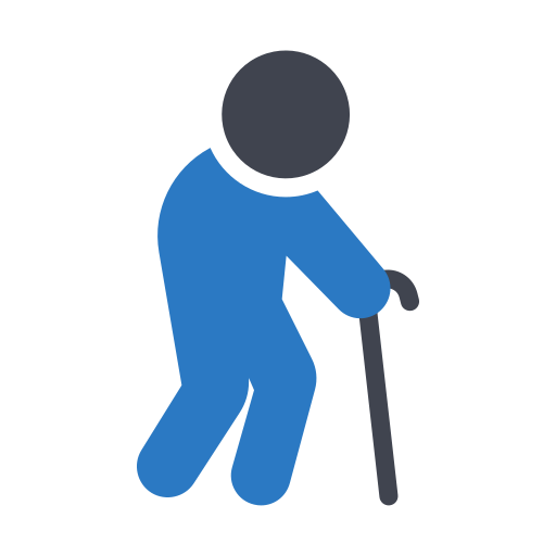 Walking stick Generic Blue icon
