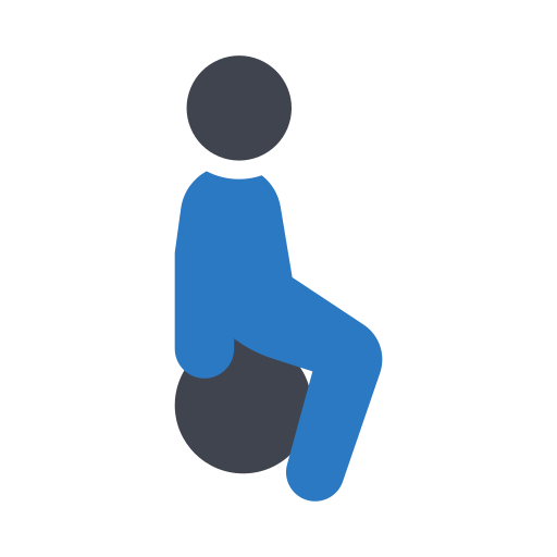fitnessbal Generic Blue icoon