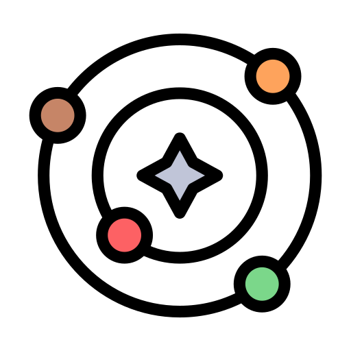 przestrzeń kosmiczna Generic Outline Color ikona