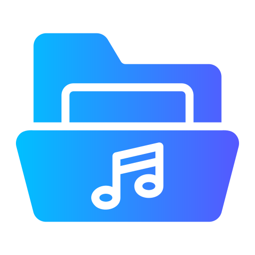 Music folder Generic Flat Gradient icon