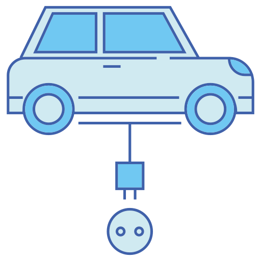 elektroauto Generic Blue icon