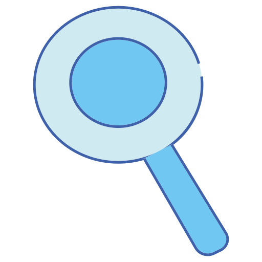 Magnifying glass Generic Blue icon