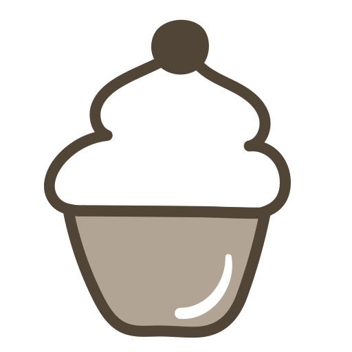 cup-cake Generic Grey icoon
