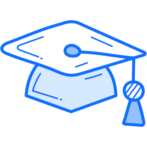 Graduation cap Generic Blue icon