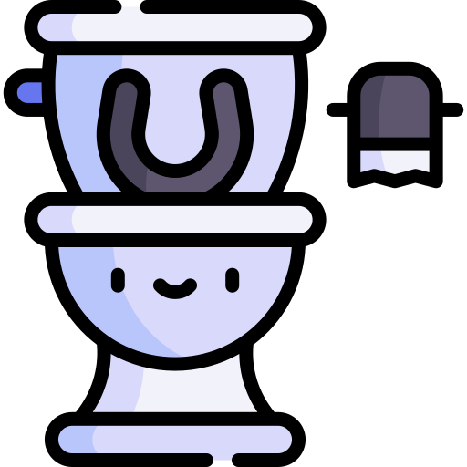 toilette Kawaii Lineal color icona