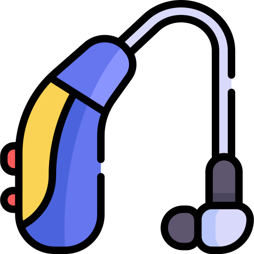 aparat słuchowy Kawaii Lineal color ikona