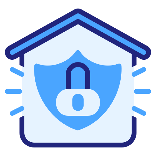 sécurité à la maison Generic Blue Icône