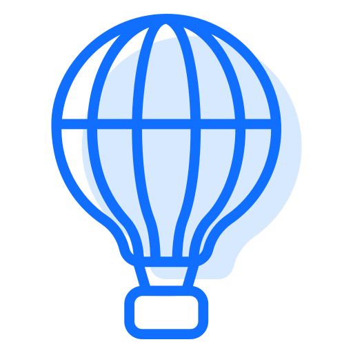 balão de ar quente Generic Blue Ícone