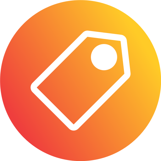 etiqueta de precio Generic Flat Gradient icono