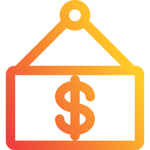 Символ доллара в черном овале Generic Gradient иконка
