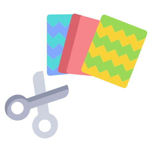 Paper cutting Generic color fill icon