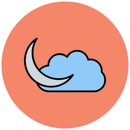 bewölkte nacht Generic Outline Color icon
