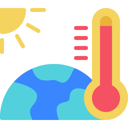 opwarming van de aarde Generic Flat icoon