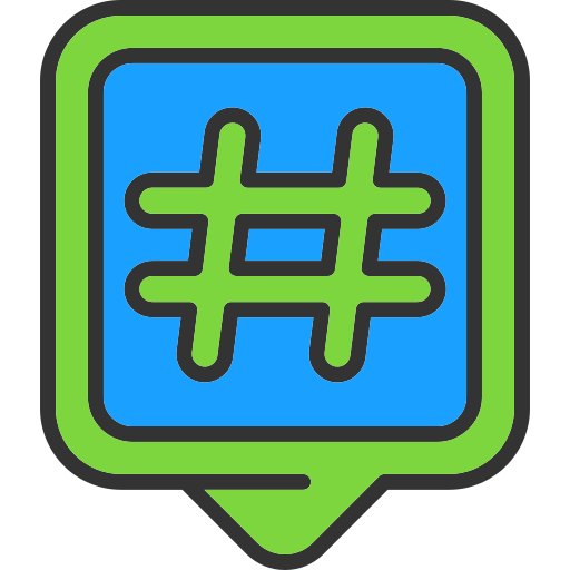 Hashtags Generic Outline Color icono