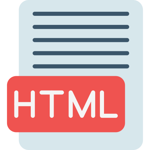 html-bestand Generic Flat icoon