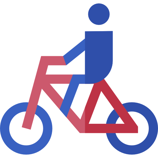 fiets Basic Straight Flat icoon