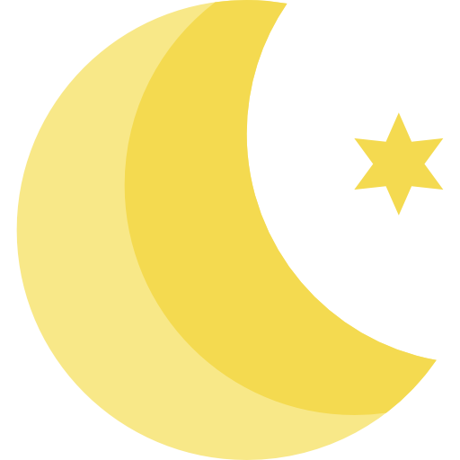 Moon Basic Straight Flat icon