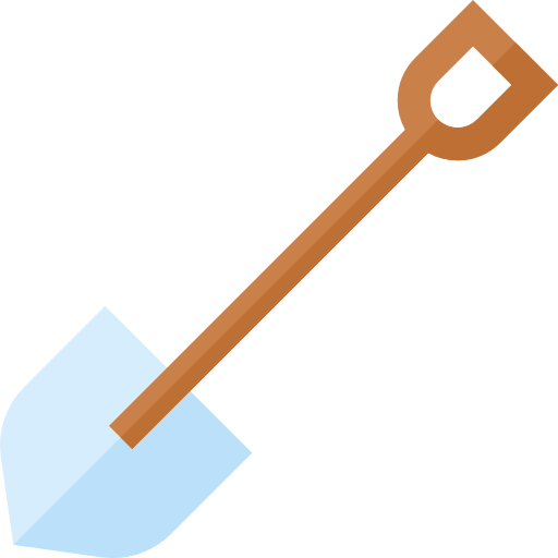 Shovel Basic Straight Flat icon