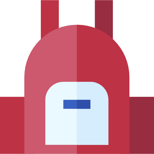 Backpack Basic Straight Flat icon