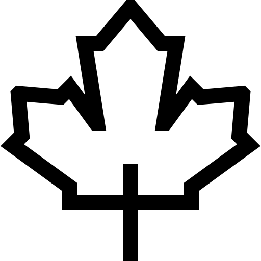 liść klonu Basic Straight Lineal ikona