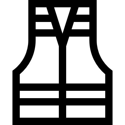 chalecos salvavidas Basic Straight Lineal icono