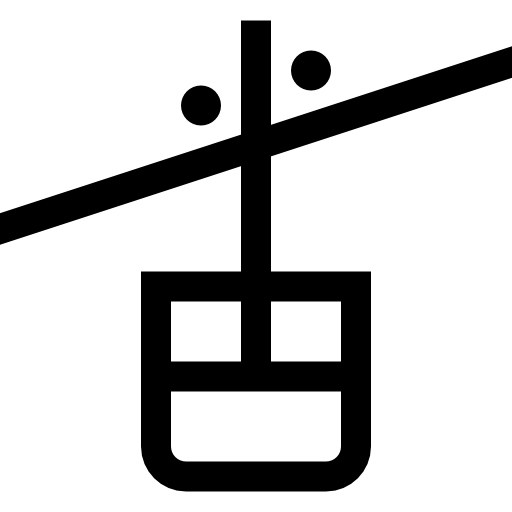 cabina del teleférico Basic Straight Lineal icono