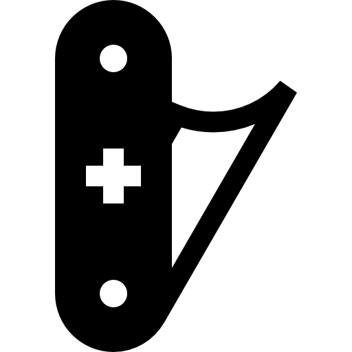 navaja Basic Straight Filled icono