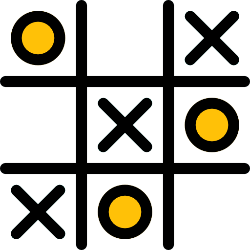 tic tac toe Pixel Perfect Lineal Color icono