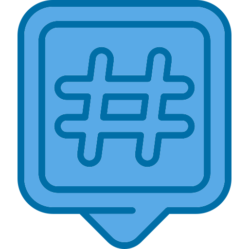 Hashtags Generic Blue icono