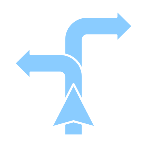 segnale di direzione Generic Blue icona