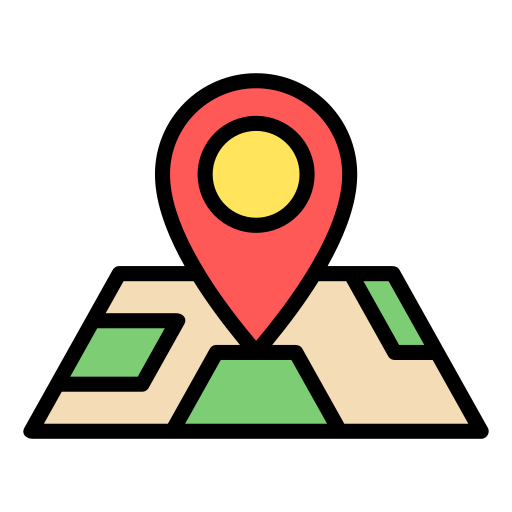 posición del mapa Generic Outline Color icono