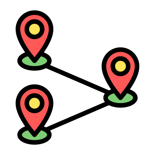 ruta Generic Outline Color icono
