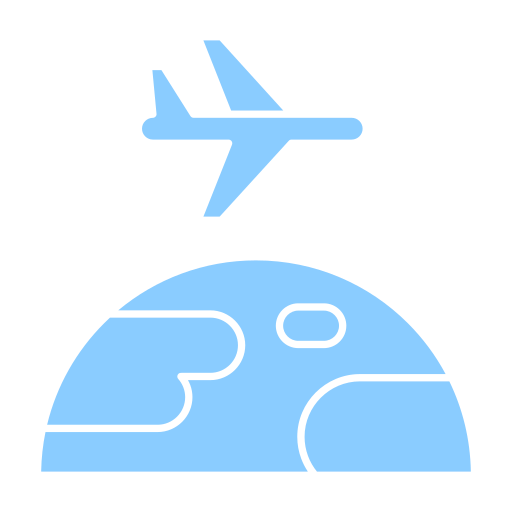 luchtvaartmaatschappij Generic Blue icoon
