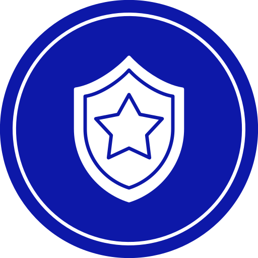 Shield outline Generic Blue icon