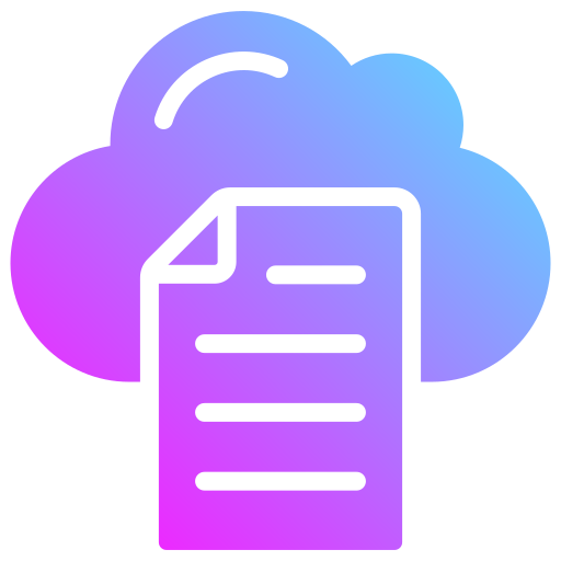 Cloud library Generic Flat Gradient icon