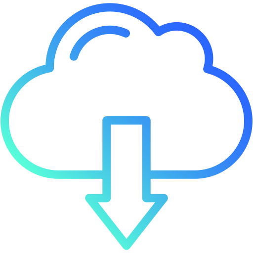 Cloud Download Generic Gradient icon