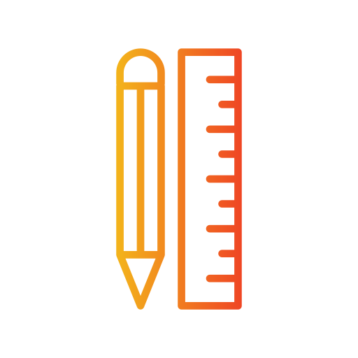 연필과 통치자 Generic Gradient icon