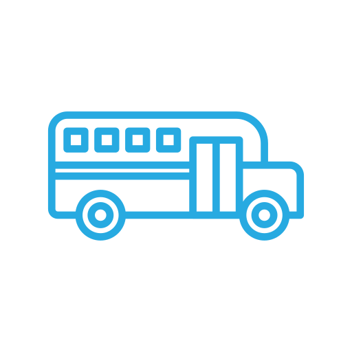 autobús escolar Generic Blue icono